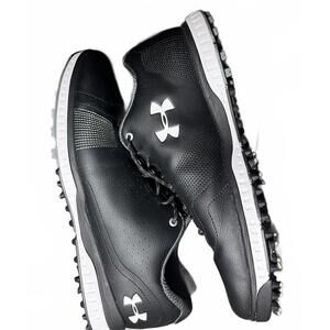 Under Armour UA Fade RST 3 Men’s Golf Shoes Black Spiked Cleats Size 10.5